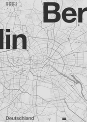 Berlijn minimalistische kaart