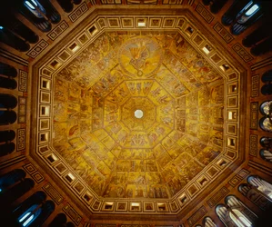 Koepelvormig plafond van de doopkapel van St. Johannes, Florence