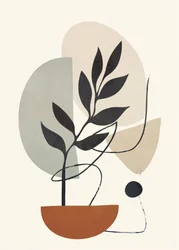 Abstracte potplant