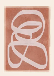Abstracte terracotta lussen