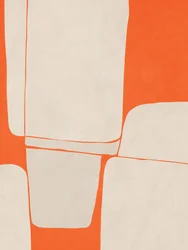 Geometrische oranje blokken