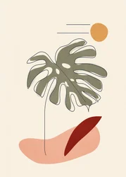 Monstera-blad Desert Sun
