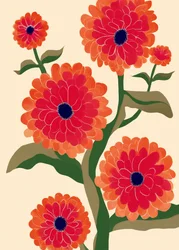 Levendige rode bloemen
