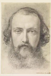 Portret: Hoofdstudie van Daniel Casey (Gezicht in volle omvang)