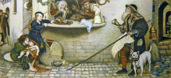 De afkondiging van de maten en gewichten