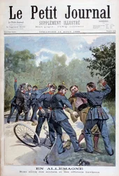 Een vechtpartij tussen Duitse soldaten en Beierse officieren, Duitsland, 1898