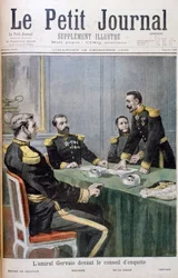Admiraal Gervais voor de onderzoekscommissie, 1895