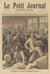 Dienstplichtigen uit Elzas en Lotharingen in opstand tegen hun oproep in het Duitse leger