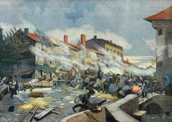 De verdediging van Rambervillers door de bevolking tegen de Pruisen