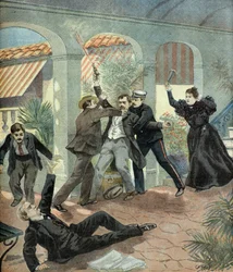 Moord op Antonio Canovas del Castillo door de anarchist Michele Angiolillo
