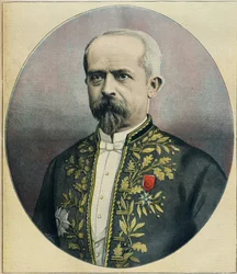 Portret van gouverneur van Algerije Louis Lepine (gravure)