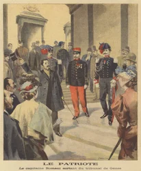 De patriot. Kapitein Romani verlaat zijn proces in Genua