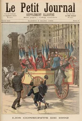 De dienstplichtigen van 1892, uit „Le Petit Journal“, 5 maart 1892