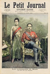 De koning en koningin van Siam, illustratie uit «Le Petit Journal», 10 juni 1893