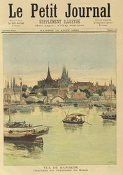 Gezicht op Bangkok, uit 