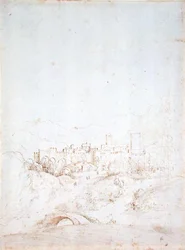 Een Italiaanse Heuvelstad (recto)