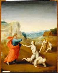 De schepping van Eva, ca.1510 (Olieverf op hout)