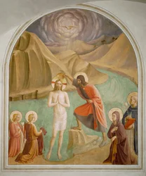 Cella 24: Christus gedoopt (fresco)