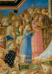 De kroning van de Maagd, geschilderd voor het dominicanenklooster in Fiesole ...
