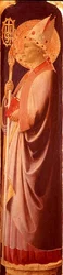 St. Augustinus, pilaster van de achterkant van het rechterpaneel van het Santa Trinita Altaarstuk