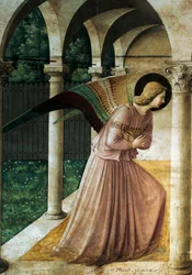 Annunciatie door Giovanni da Fiesole bekend als Fra Angelico (detail)
