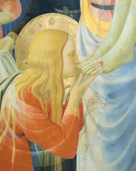 Maria Magdalena kust de voeten van Jezus (detail)