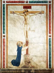 Sint Dominicus aanbidt het kruis