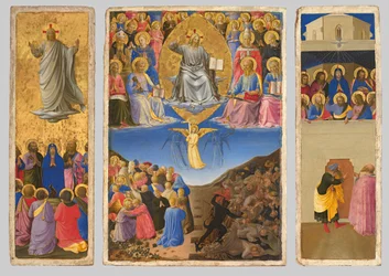 Italiaans: Trittico (Ascensione, Giudizio Universale, Pentecoste) Drieluik van het Laatste Oordeel, Hemelvaart en Pinksteren