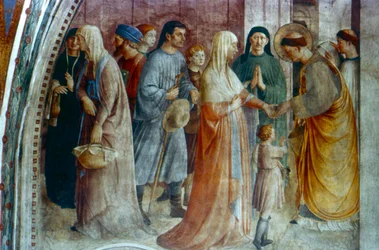 St. Stefanus verdeelt aalmoezen, midden 15e eeuw