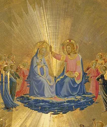 De kroning van de Maagd, ca. 1440 (centraal detail van 49984)