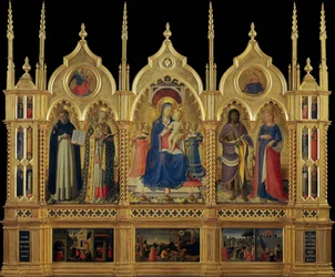 Maria met kind en heiligen Het Perugia altaarstuk, ca. 1437