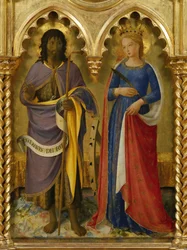 Sint Johannes de Doper en Sint Catharina van Alexandrië van het Perugia Altaarstuk, ca. 1437
