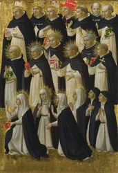 Het Dominicaanse Gezegende Paneel van het Fiesole San Domenico Altaarstuk, ca. 1423-1424