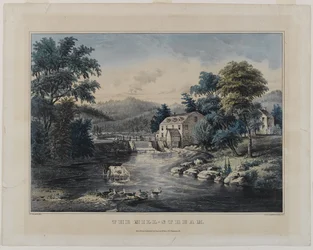 De molenbeek, uitgegeven door Currier & Ives, New York