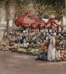 Marktdag, Noord-Frankrijk ca. 1910