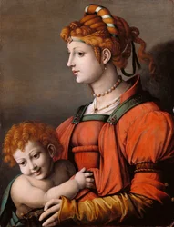 Italiaans: Ritratto di una donna e bambino / Allegorie van de vrijheid Portret van een vrouw en kind / Allegorie van de vrijheid