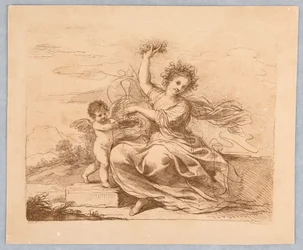 Flora, met een Cupido