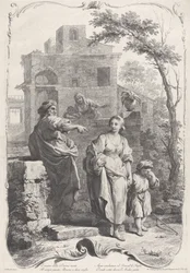 Hagar de wildernis ingestuurd, 1758