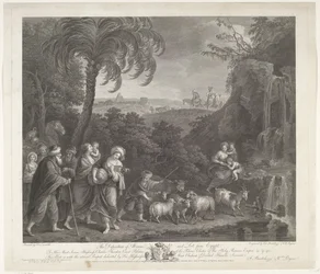 Het vertrek van Abraham en Lot uit Egypte