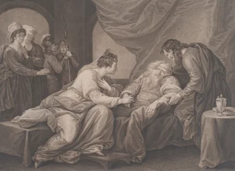 Koning Lear en Cordelia Shakespeare, King Lear, Act 4, Scene 7, ca. 1783