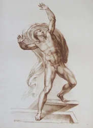 Mannelijke figuur gekopieerd van Michelangelo