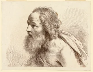 Portret van een Oude Man met een Baard, met Naakte Schouders