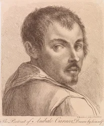 Het door Anibale Caracci zelf getekende portret