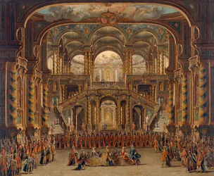 Een scène uit de Italiaanse opera 