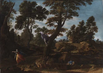Landschap met de Engel Verschijnend aan Hagar en Haar Leidend naar de Bron