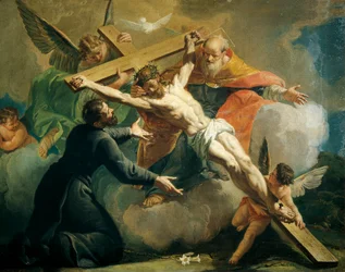 Kruisiging met God de Vader en de heilige Ignatius van Loyola (1709-1769)