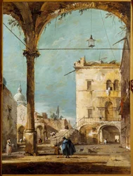 Een portiek in Venetië