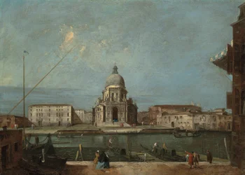 Gezicht op het Canal Grande, Venetië, met de kerk van Santa Maria della Salute