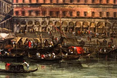 Rialtobrug, detail, na 1754 (olieverf op doek)