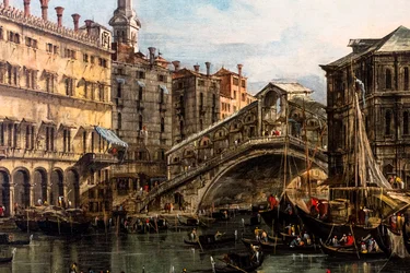 Rialtobrug, detail, na 1754 (olieverf op doek)